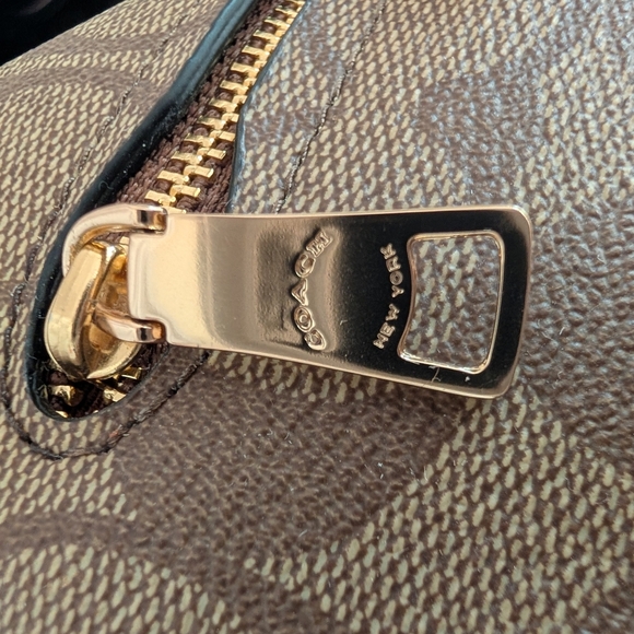 Coach Kleo Backpack Suede & Leather Monogram Signature C Orange Brown Gold Black - Picture 5 of 9